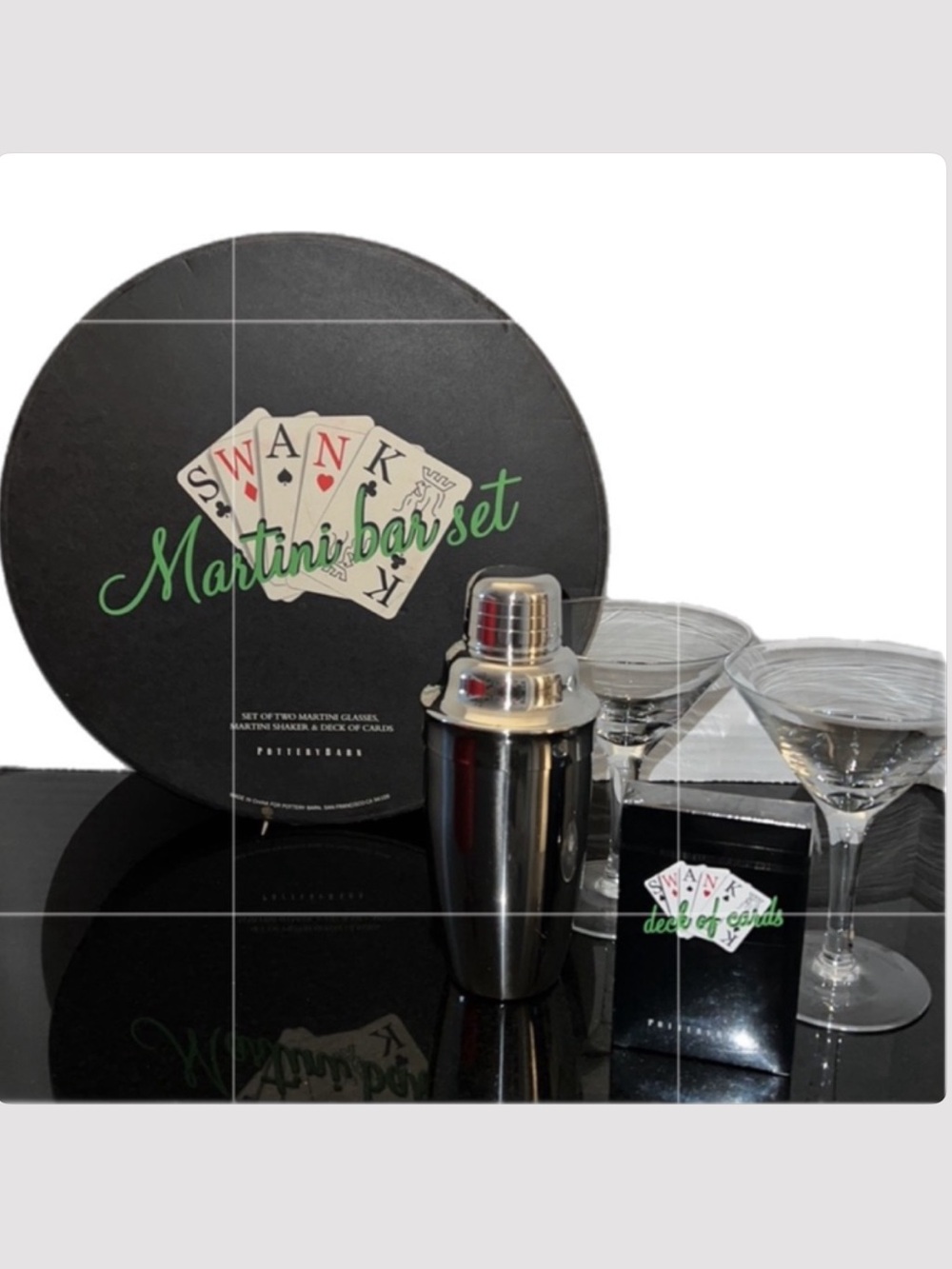 Pottery Barn Swank Martini Bar Set New Vintage